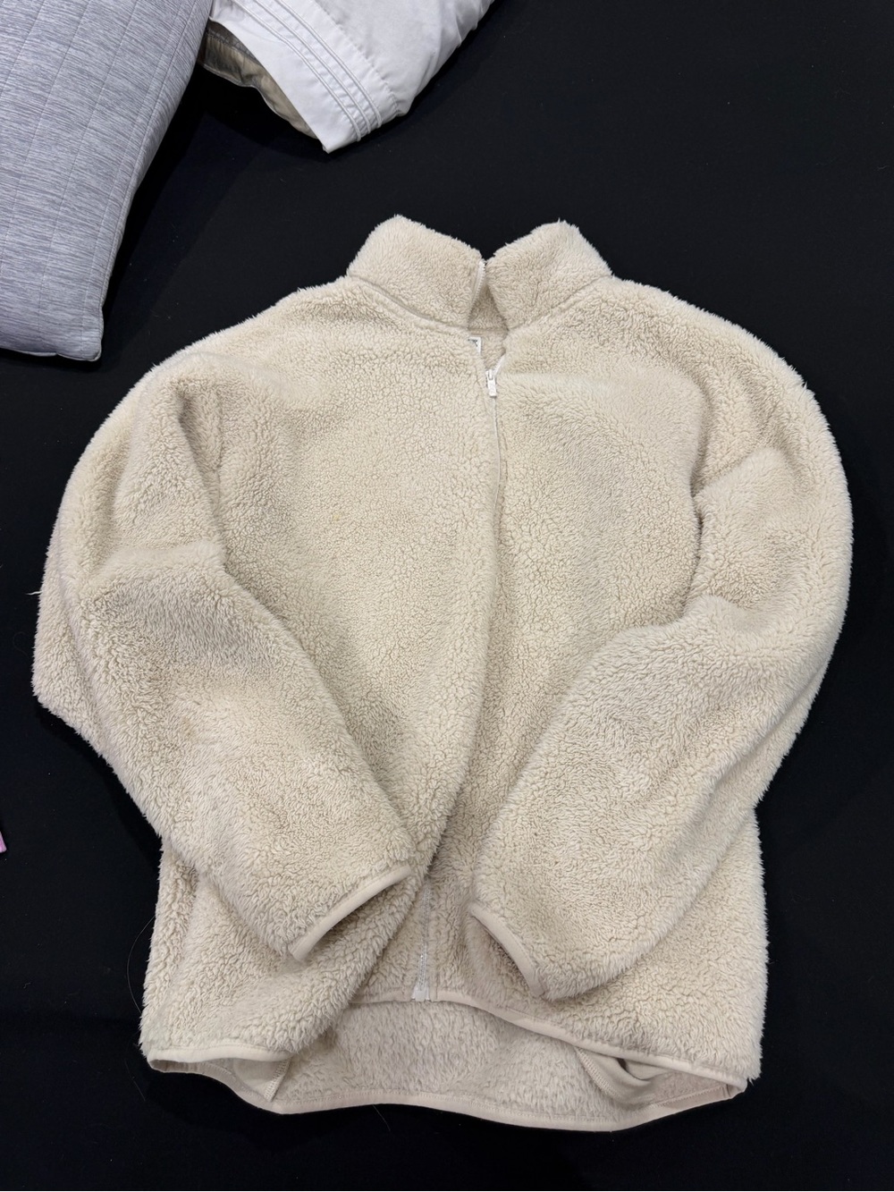 PINK Victoria's Secret Kids Cream Sherpa Puffer Jacket